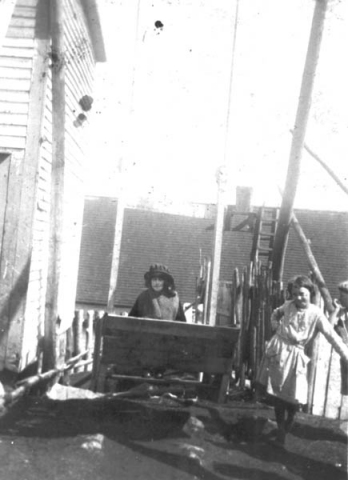 162: Kitty Reddy on her glider, and her sister Bess?. (circa 1922) The story is that Kitty was sick  with TB, so her father built her the glider. She died in 1924 at the age of 14.  - daughters of John Reddy &amp;amp; Vera Dunphy